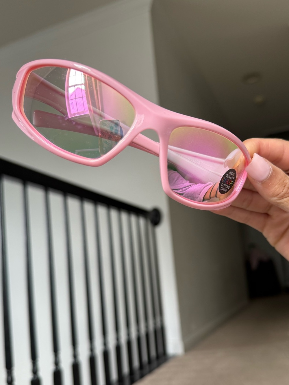 Pink Shield Frame Sunglasses